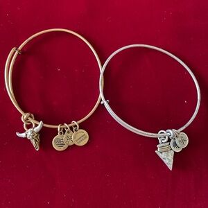 Alex and Ani Arrowhead and Spirited Skull set of bracelets, NWT